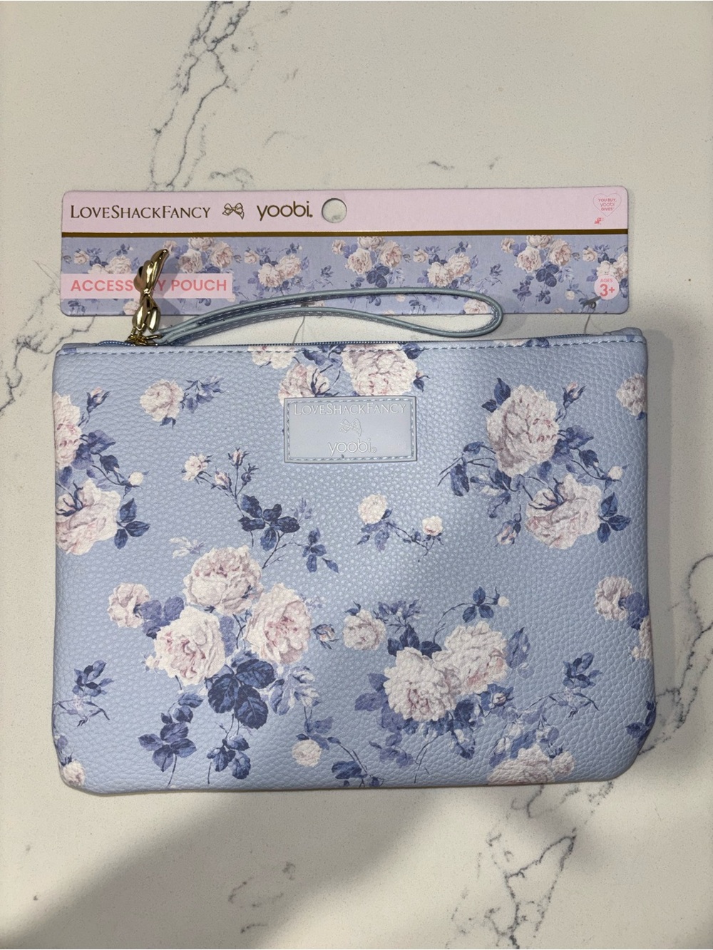 LoveShackFancy Light Blue Floral Pencil Case